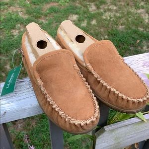 L.L. Bean size 9 men’s leather and lamb slippers.
